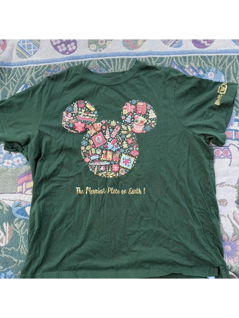 Disney Green Mickey Mouse Graphic T-Shirt Size XL